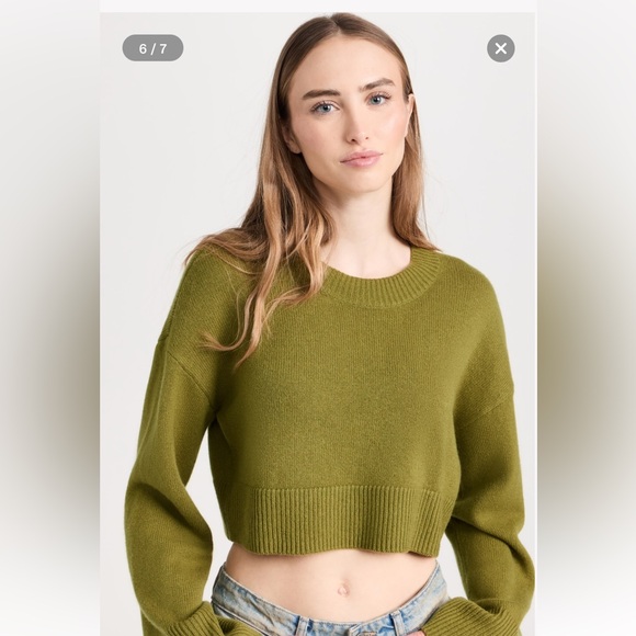 Reformation Paloma Cropped Crew Cashmere Sweater - Picture 7 of 10